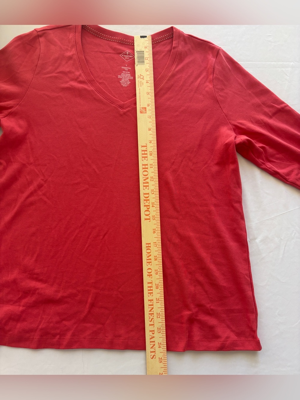 St. John’s Bay Set of 2 V-Neck Shirts Red & Orange Red One NWT Women’s Large - Picture 3 of 12